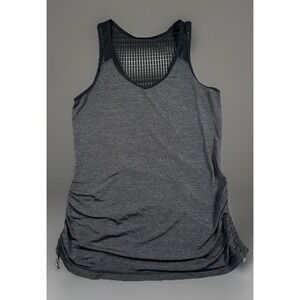 Lululemon Run Fly and Tie Tank Womens‎ 8 Black Lace Ruffles Cinched EUC! Rare!